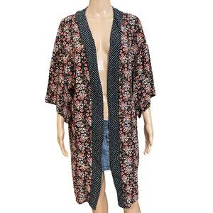 August Mist Floral Kimono Coverup Size Medium
